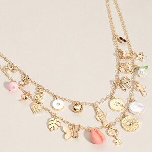 Faith Love Luck Charm Necklace Free People 14K Gold or Sterling Plated NEW